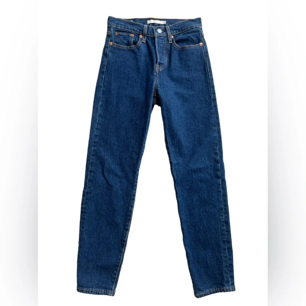 Levi’s Premium Wedgie Straight Ankle Jeans Blue Denim Size 25 - Picture 5 of 8